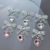 5Pcs Lace Bow Nail Charms Rhinestonesl Bow Pendant Nail Decor Cute Nail Decor  DIY Nails
