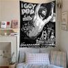 Iggy Pop Band Anime Tapestry Hippie Flower Wall Carpets Dorm Decor Cheap Hippie Wall Hanging