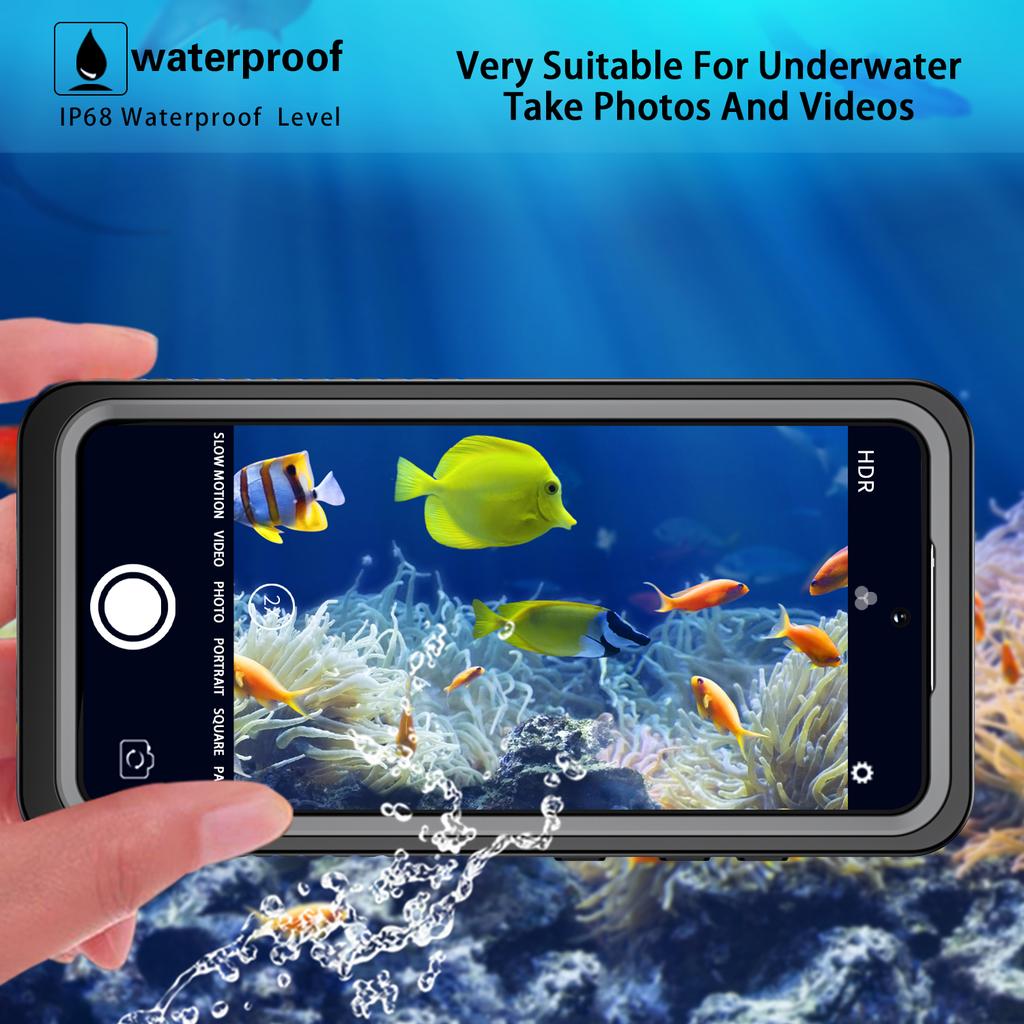 IP68 Waterproof Drop-proof Case For Samsung Galaxy S21 FE 5G FS Series Clear PC +TPU Mobile Phone Cover