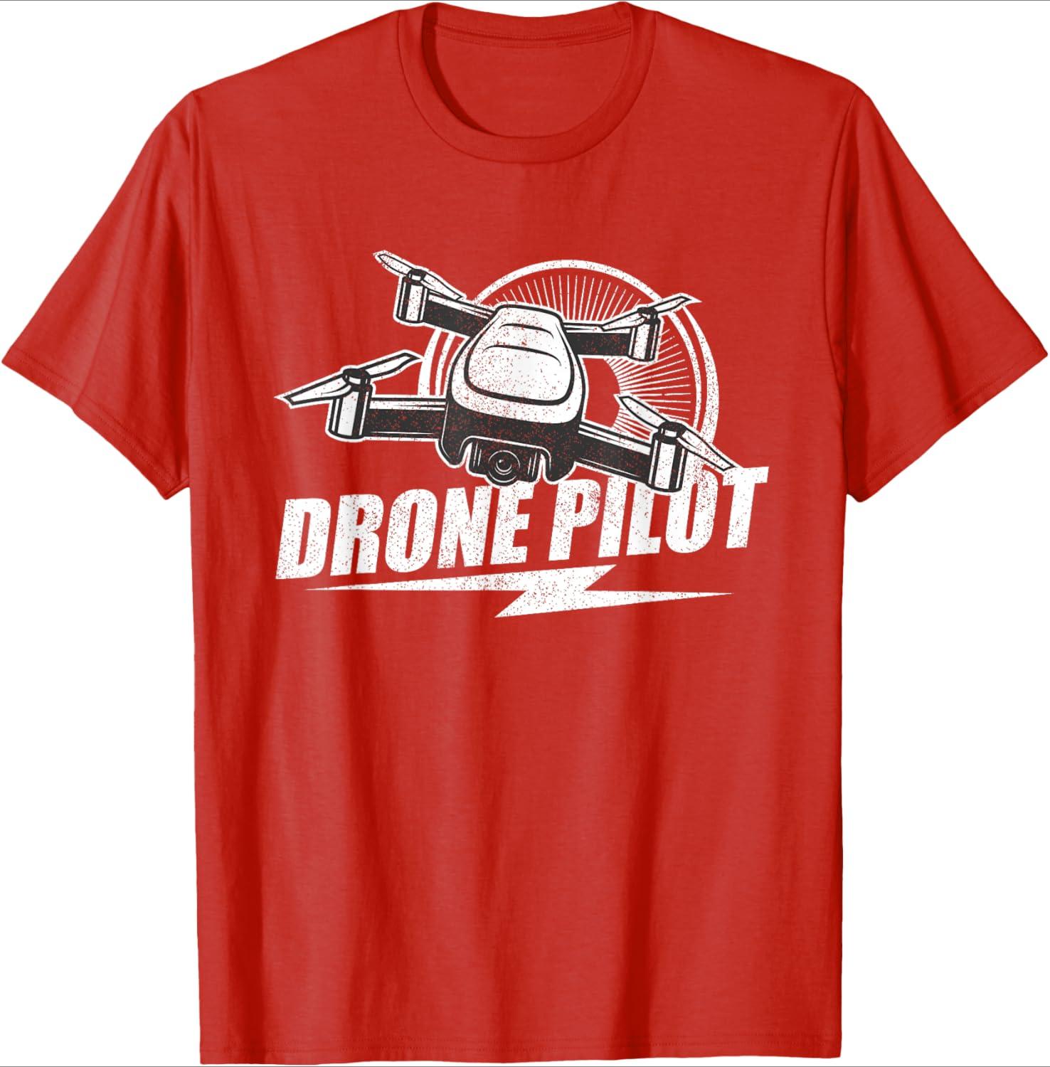 Drone Pilot Funny Quadcopter RC Flying Drones Gift Idea design 100 cotton Oneck short sleeve casual printed mens Tshirt S