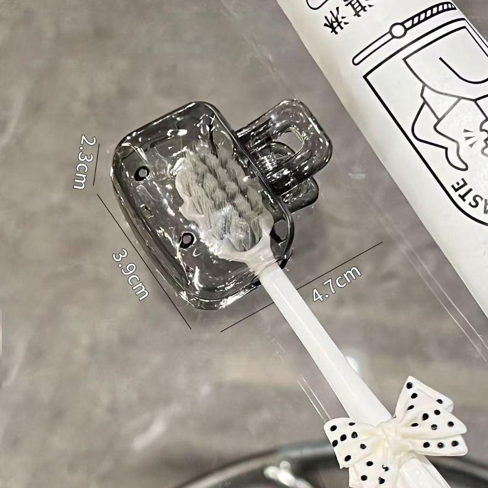 Transparent Toothbrush Head Storage Clip Universal Dust-proof Toothbrush Protective Cap Protector Cap Durable