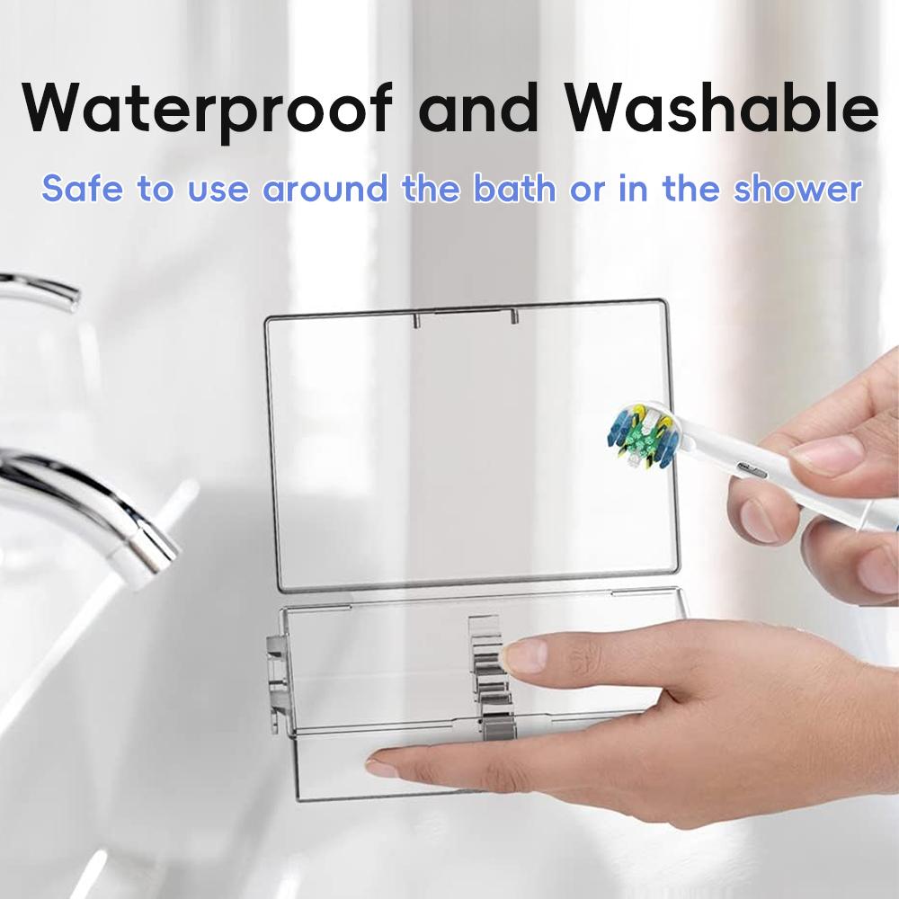 Toothbrush Heads Travel Case for Oral B, Philips & Other Electric Toothbrush Heads, Brush Head Dustproof Protective Storage Box