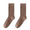 5 Pairs of Female Autumn and Winter Pure Color Pure Cotton Thickened 7A Antibacterial Deodorant Boneless Pile Socks