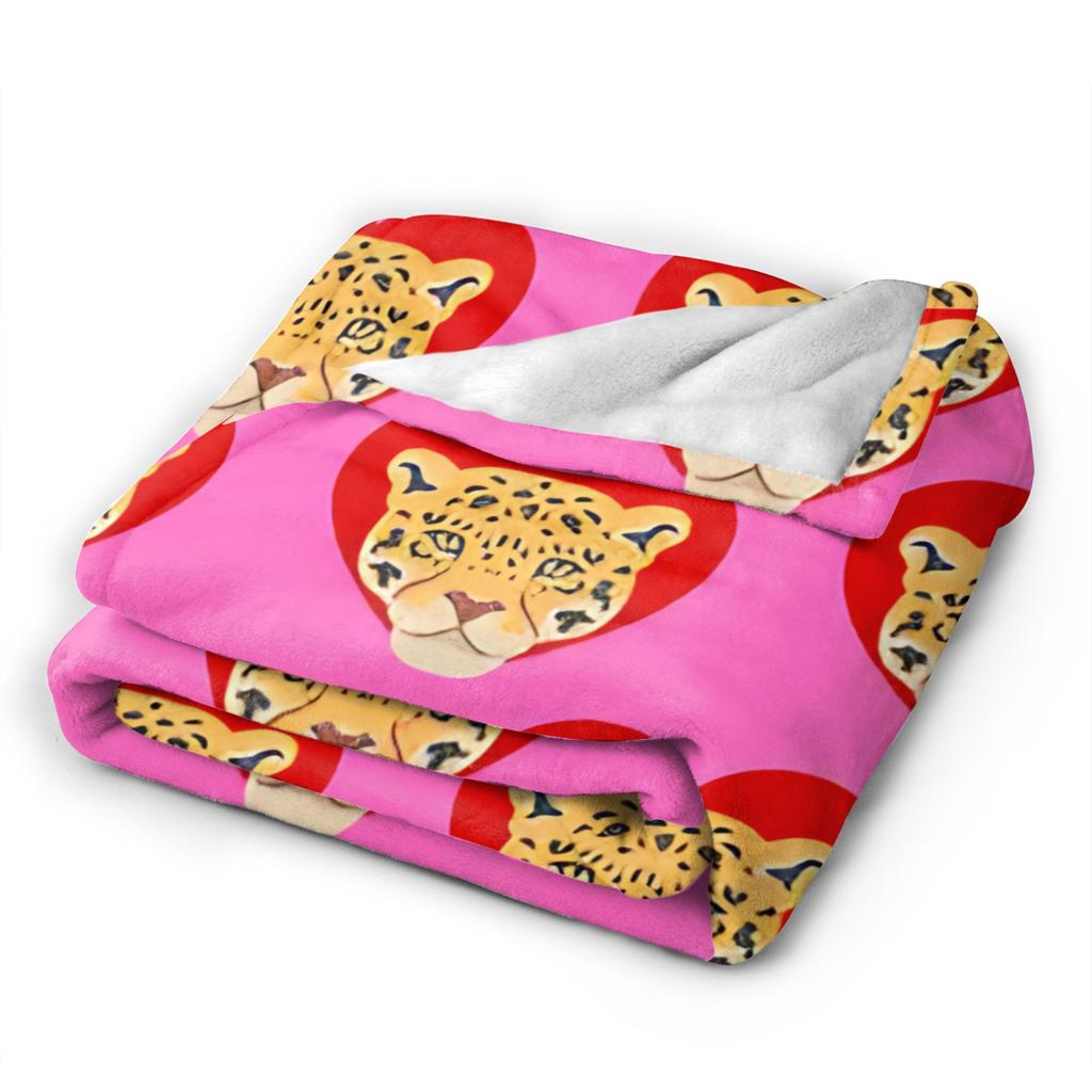 Scandinavian Style Leopard Lover Blankets Warm Soft Plush Throw Blanket For Couch Bed Travel Office Flannel Bedspread Bed Cover