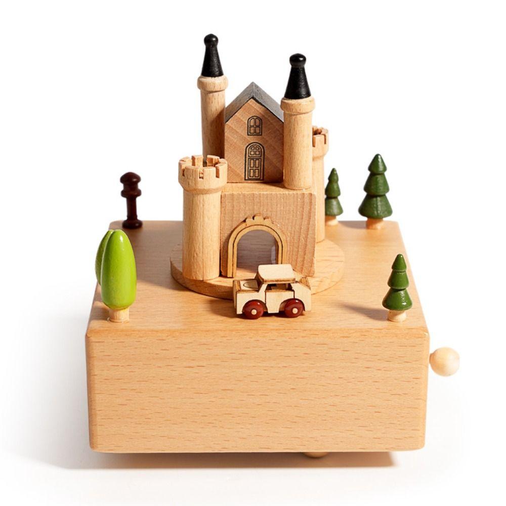 Ballet Dancing Girl Wooden Carousel Music Box Musical Jewelry Box Children's Toys