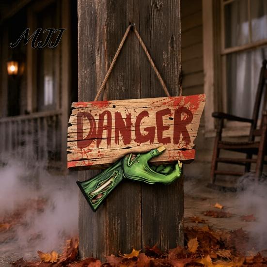 Unique Halloween Home Decorations Decoration Hanging Sign, Festive Party Wooden Decorative Plaque, Easy for Hang Decor Indoor Outdoor Garden