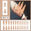 O2 Long Wearable Removable Nail Patches: Pointed Press-On False Nails for Nail Art