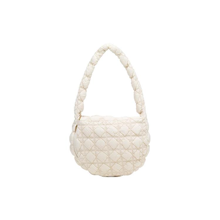 New CARLYN Nylon Cloud Bag Crossbody Bag Shoulder Bag Women's Ivory H71307010I