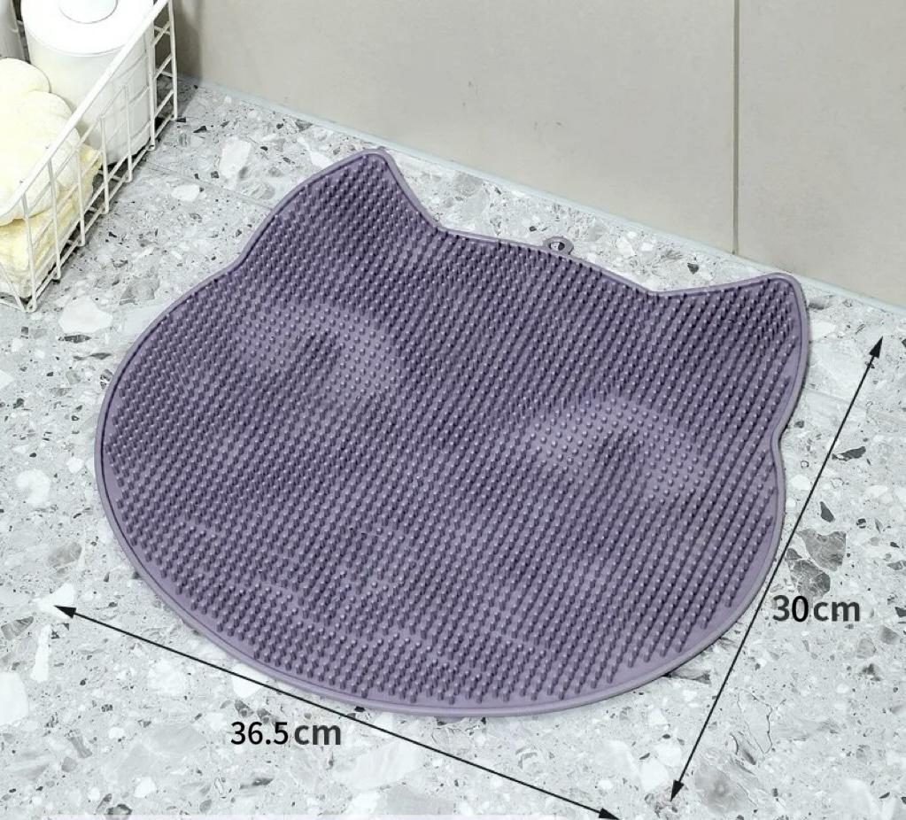 

Non-Slip Cartoon Cat Head Bath Mat Shower Scrubbing Pad Back Massage Bathroom Suction Cup Full Body Cleaning Tool