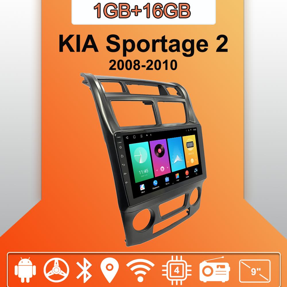 Autorádio Android Carplay pro KIA Sportage 2 2008-2010 Multimediální přehrávač Hlavní jednotka Stereo GPS Navigace BT WIFI 2+32GB