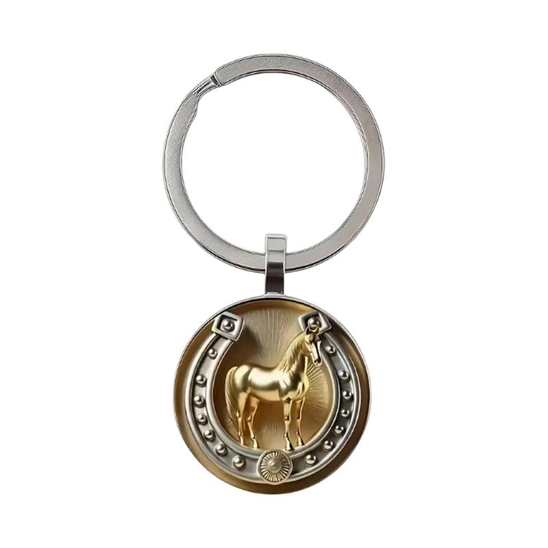 

Ключниця 2D у формі підкови з золотим покриттям, включаючи детальне тиснення. Міцний сплав. Для кулона або підвіски на сумку. Символізує удачу. 1