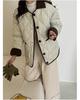 Contrast Color Thin Light Lapel Warm Short Loose Autumn Jacket