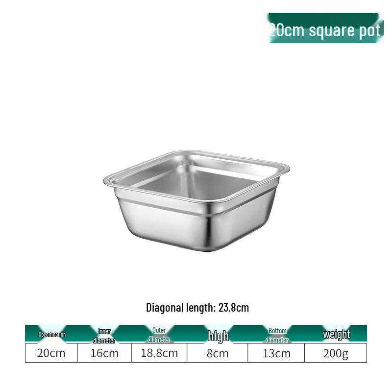 Stainless Steel Square Colander & Mixing Bowl