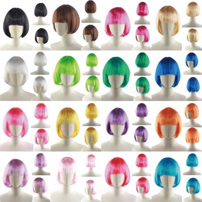 Xmas Wig Short Bob Wigs Cute Halloween Cosplay Anime Wigs Colored Straight Hair  Costume Party