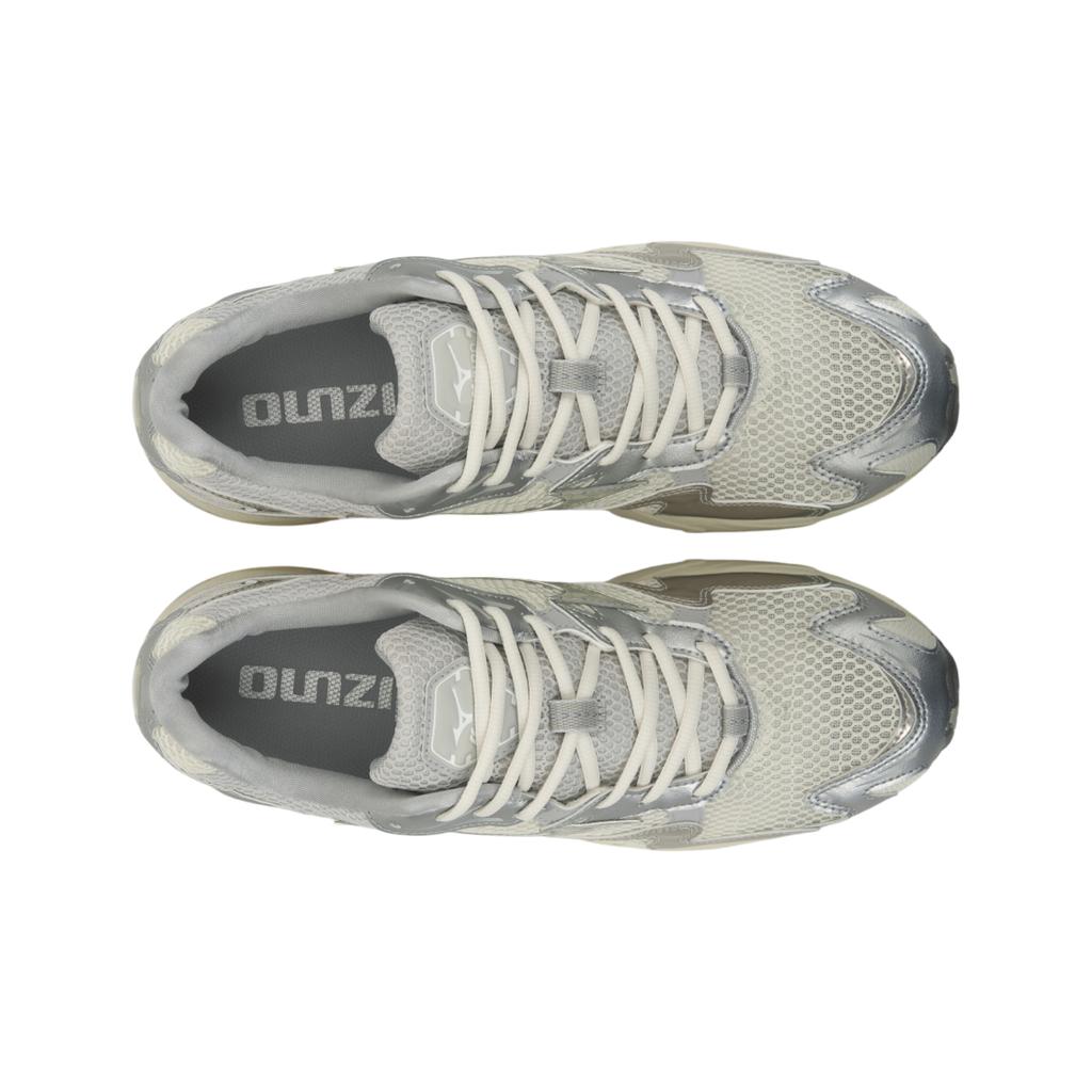 Mizuno Wave Rider 10 Metaliczny Śnieżnobiały Męskie Trampki Mizuno-Śnieżnobiały Biało-Piaskowy Nimbus-Chmura D1GA243104