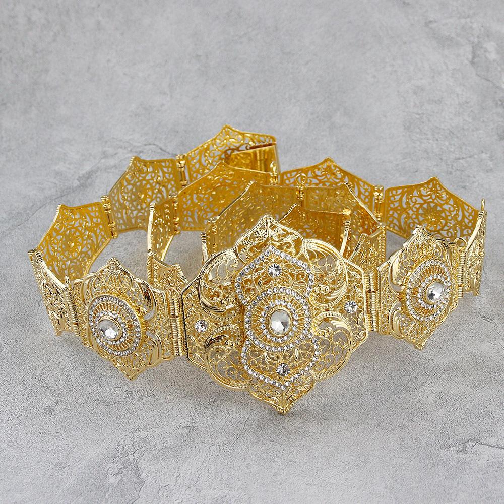 Chic Jewelry Women Belt For Robe Wedding Dress Mint Green Crystal Hollow Waistband Bride Gift