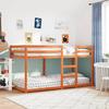 VidaXL Bunk Bed, Loft Bed for Child, Elevated Bed, Bedroom Furniture, Modern, Brown Wax 90x200 Cm 3214874