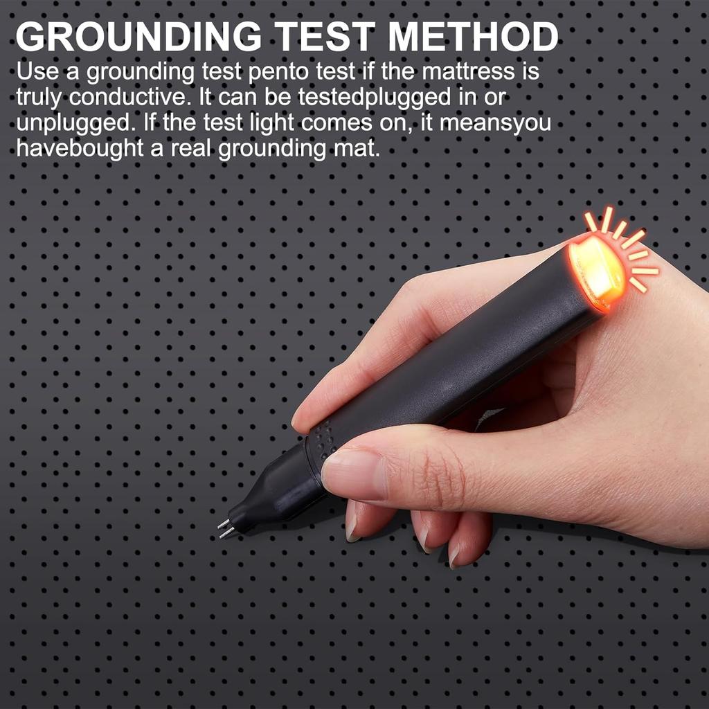 Mattress Pads, Grounding Mat for Bed, Earthing Mat Grounding Pad for Sleeping, Reduced Anxiety, Inflammation, Headache Relief, Balance, Grounding