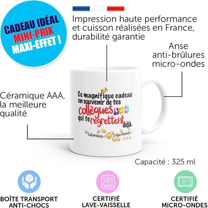 Mug - Humour Collègue - Message Drôle - Céramique Haute Qualité - 325ml - Anti-brûlures