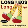Plush Shoes Clown Toy Bed Backrest Long Pillow Room Decoration Holiday Gift