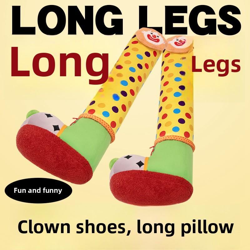 Plush Shoes Clown Toy Bed Backrest Long Pillow Room Decoration Holiday Gift