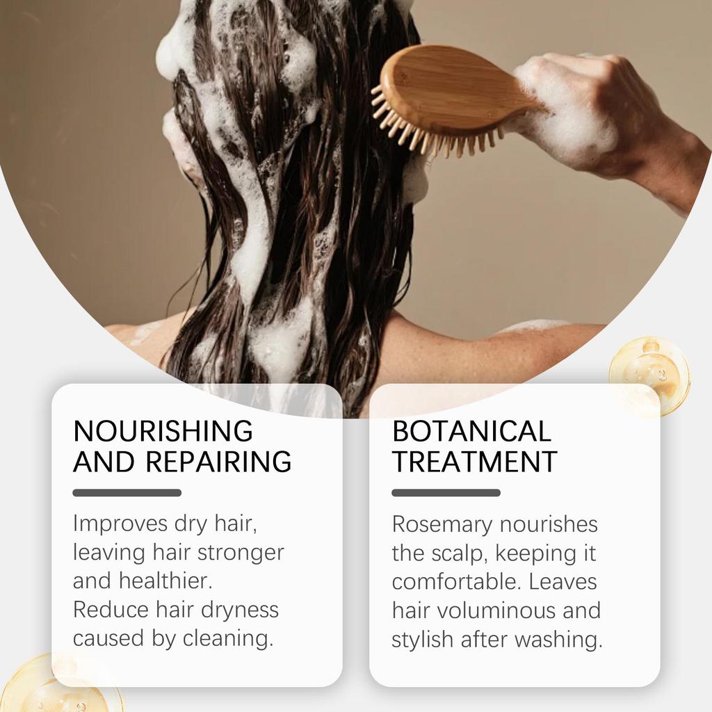 Shampoing au romarin et à la biotine Hoegoa: Nettoie délicatement le cuir chevelu, le rendant lisse comme de la soie et revitalisant les cheveux.