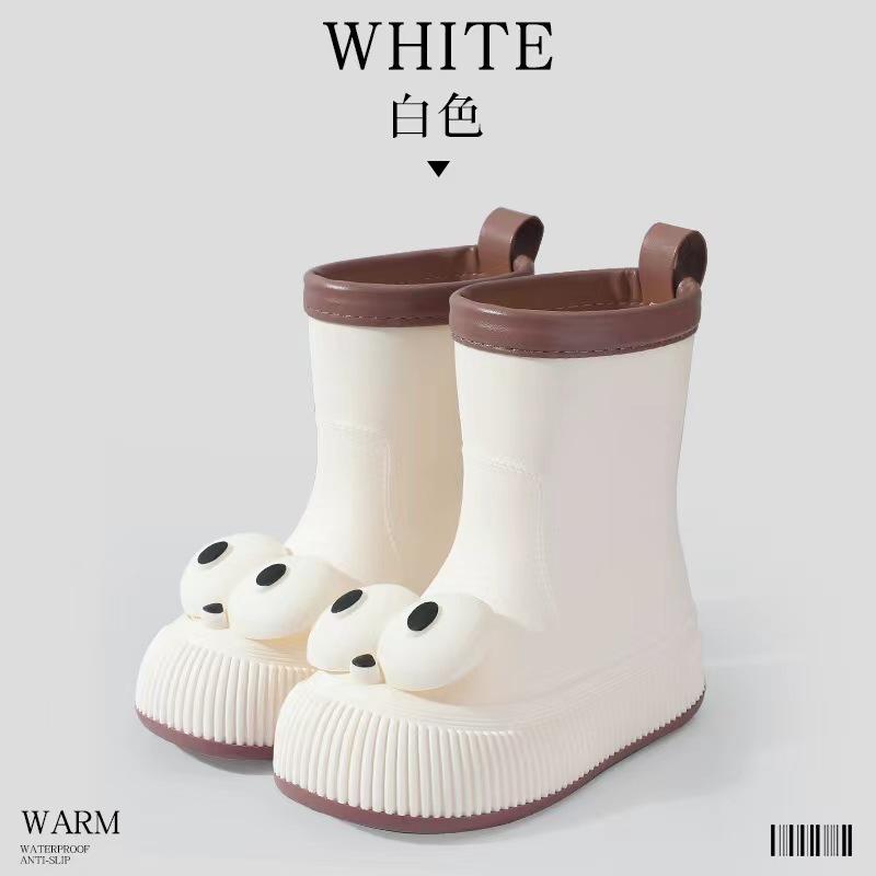 Women's Rain Shoes Women Functional Shoe Parent-child Fashion Cartoon Outdoor Non-slip Waterproof Bundle Medium Tube Women Boots