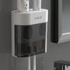 Wall Mounted Toothpaste And Toothbrush Holder With Magnetic Closing Function For Convenient Oral Care