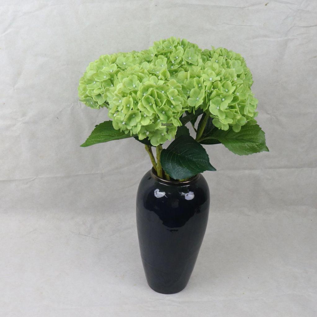 Große realistische Haptik Hortensie: Feuchtigkeitsspendende Künstliche Hochzeits-Blumendekoration