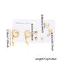 Versatile 18K Titanium Steel Earrings Set with Cross, Heart, and Butterfly Pendants