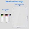 1Pcs Acrylic Magnetic Meal Planner Menu Board - Clear Weekly Calendar for Kitchen Fridge W/ 8 Markers, Refrigerator Noteboard