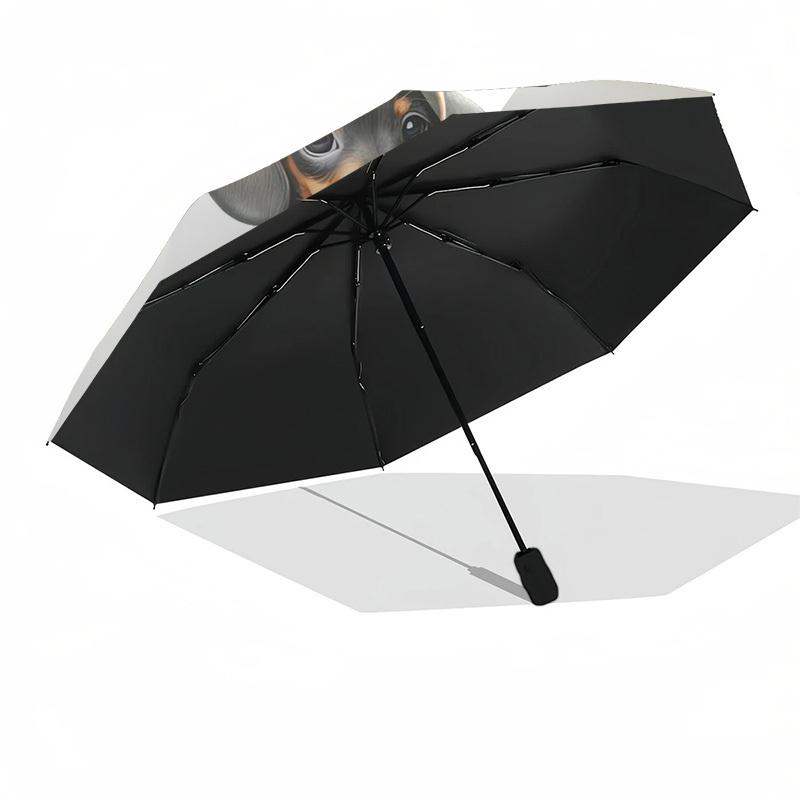 1pc Teacup Dachshund Umbrella with Plastic Handle,Suitable for All Seasons Home Travel Outdoor Umbrellaptys31029