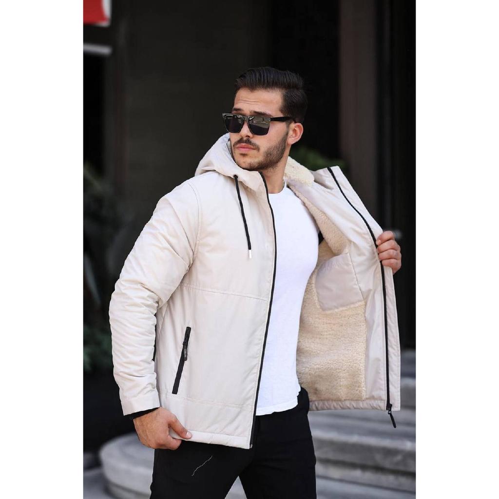 Men's Winter Coat With Fur Inside Waterproof Windproof Coldproof