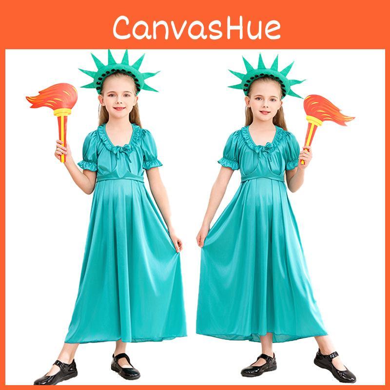 Statue Liberty Of Halloween Costume Children Adult Dress For Stage Performances