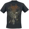 Lamm Gottes Gotischer Rabe Skelett Druck Schwarzes Baumwoll-T-Shirt Unisex Unisex Metal Unisex T-Shirt