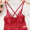 Women's Hollow Crotchless Bodysuit Slim Fit Mesh Lace Jumpsuit Bodysuit Summer Sexy Club Outfits Sleepwear Dress Women Lingerie
