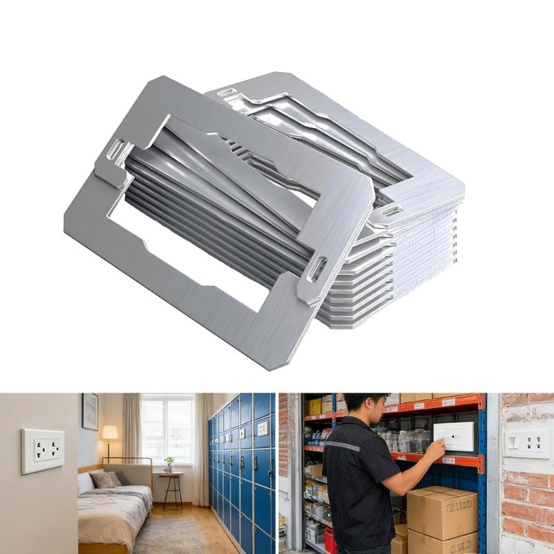 10Pcs Stainless Steel Electrical Outlet Leveling Shims Metal Outlet Spacers Receptacle Spacer Shims Leveler Enduring