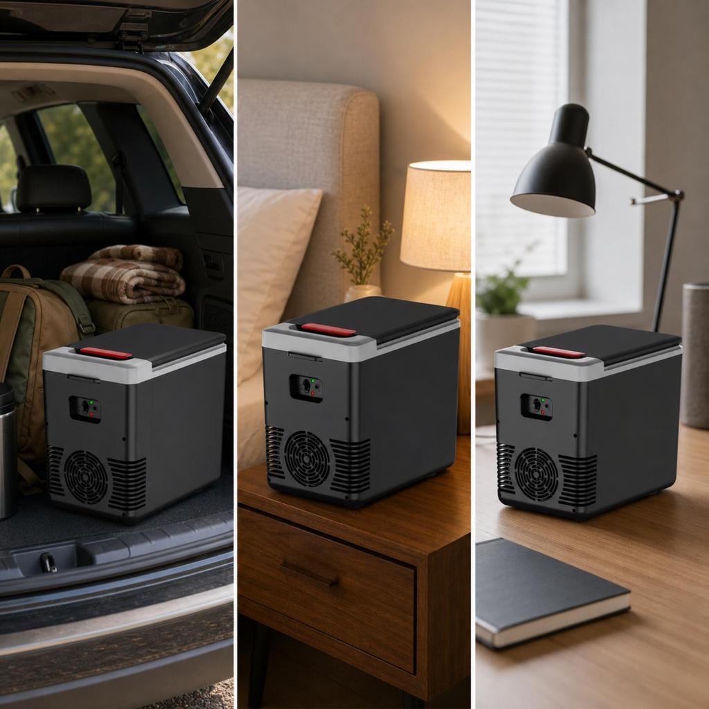 Double Power Portable Chiller and Warmer | Compact 10 L Capacity, Car Fridge, Refrigerator, for