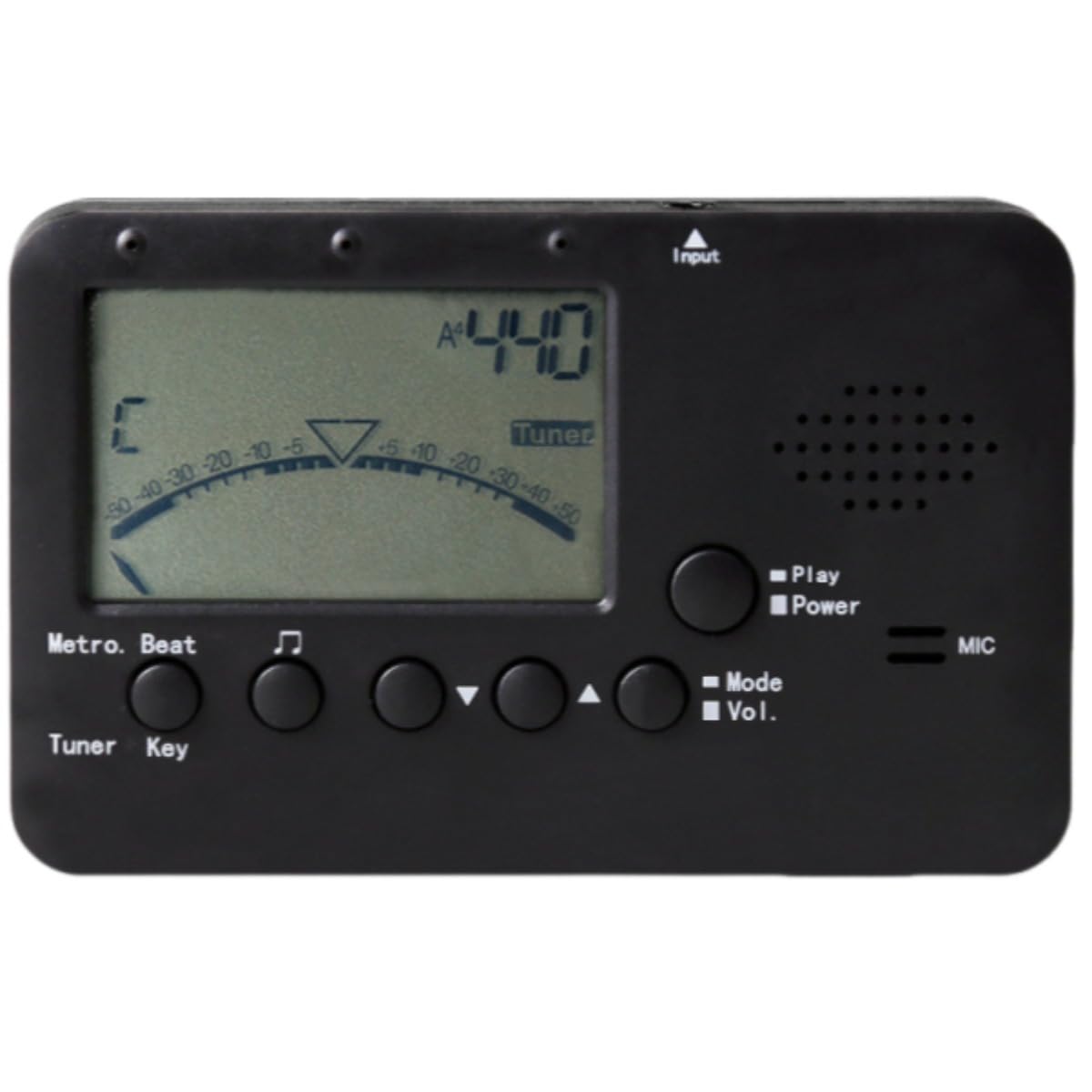 Notiavy Tuner for Clarinet Saxophone Trumpet Metronome Combo ABS Resin Black Saxophone Accessories