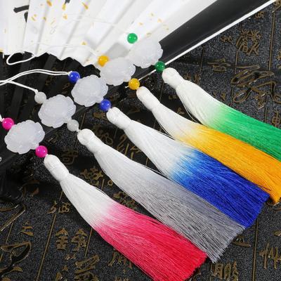 Pendente Pendente con Nappa in Poliestere Color Sfumato e Fascino di Loto per Gioielli Fai da Te 1 Pezzo
