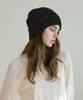 PINK PINEAPPLE Posy Crochet Beanie_Black