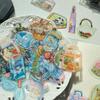 50pcs cartoon transparent object stickers luggage laptop scrapbook diary DIY skateboard guitar helmet DIY sticker painting