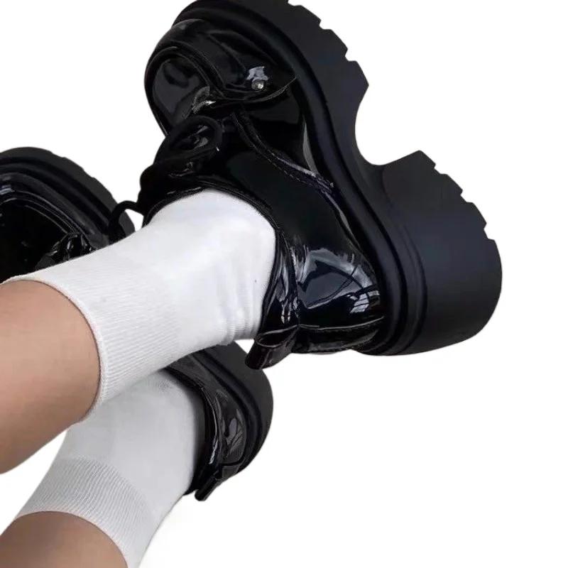 Fashion 2024 Brand Ladies Shoes Loafers Women's High Heels Fashion Lace-up Office and Career Hot Sale Round Toe Platform Heels Zapatos