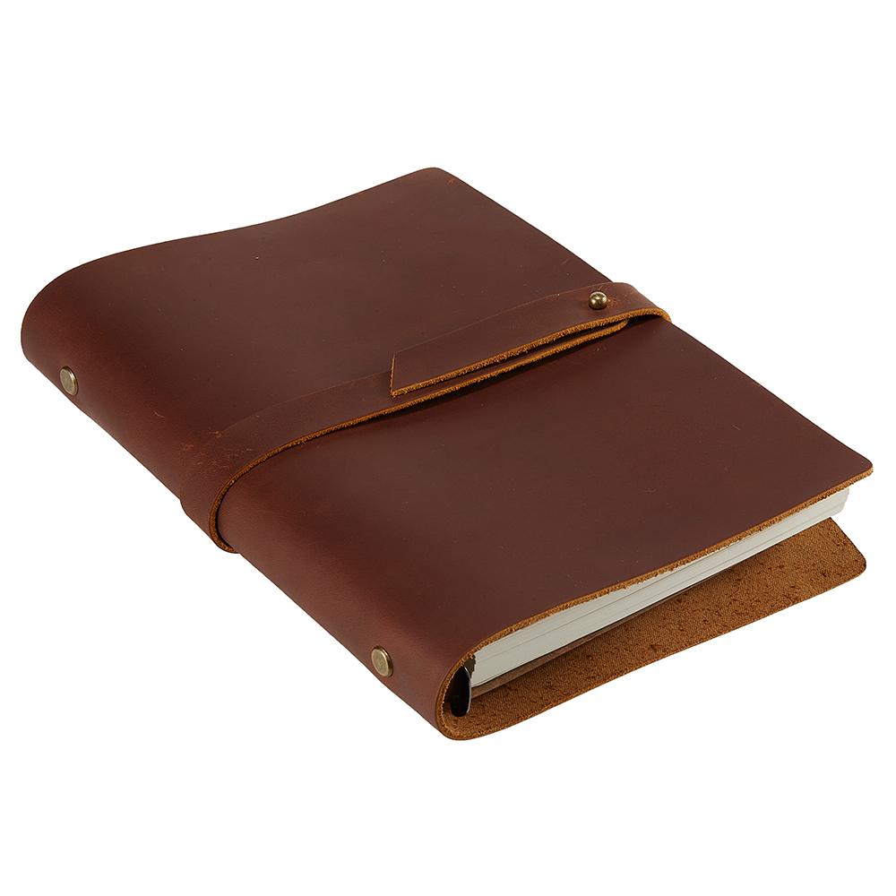 New Design Custom Logo Handmade Genuine Leather A5 Loose-Leaf Notebook Journal Vintage 100g Dowling Paper Loose-Leaf Diary