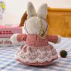 Rabbit Family Bunny Keychain with Clothes Plush Rabbit Key Ring  Car Key Chain