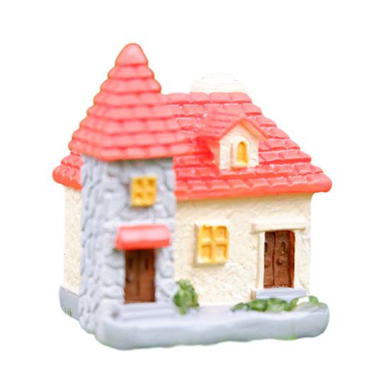 

Mini House Figurine Miniature Resin House Building Model for Fairy Garden Moss Landscape DIY Craft Home Decor D