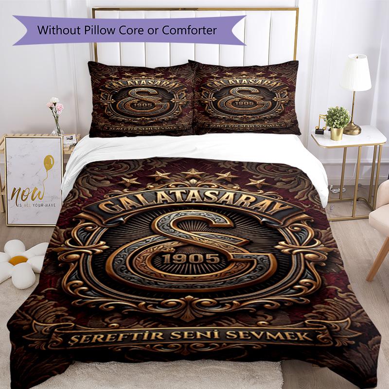 Set Biancheria da Letto Galatasaray Traspirante Copripiumino con Federe Biancheria da Letto Decorativa per Camera da Letto Decorazione della Casa Regalo di Compleanno