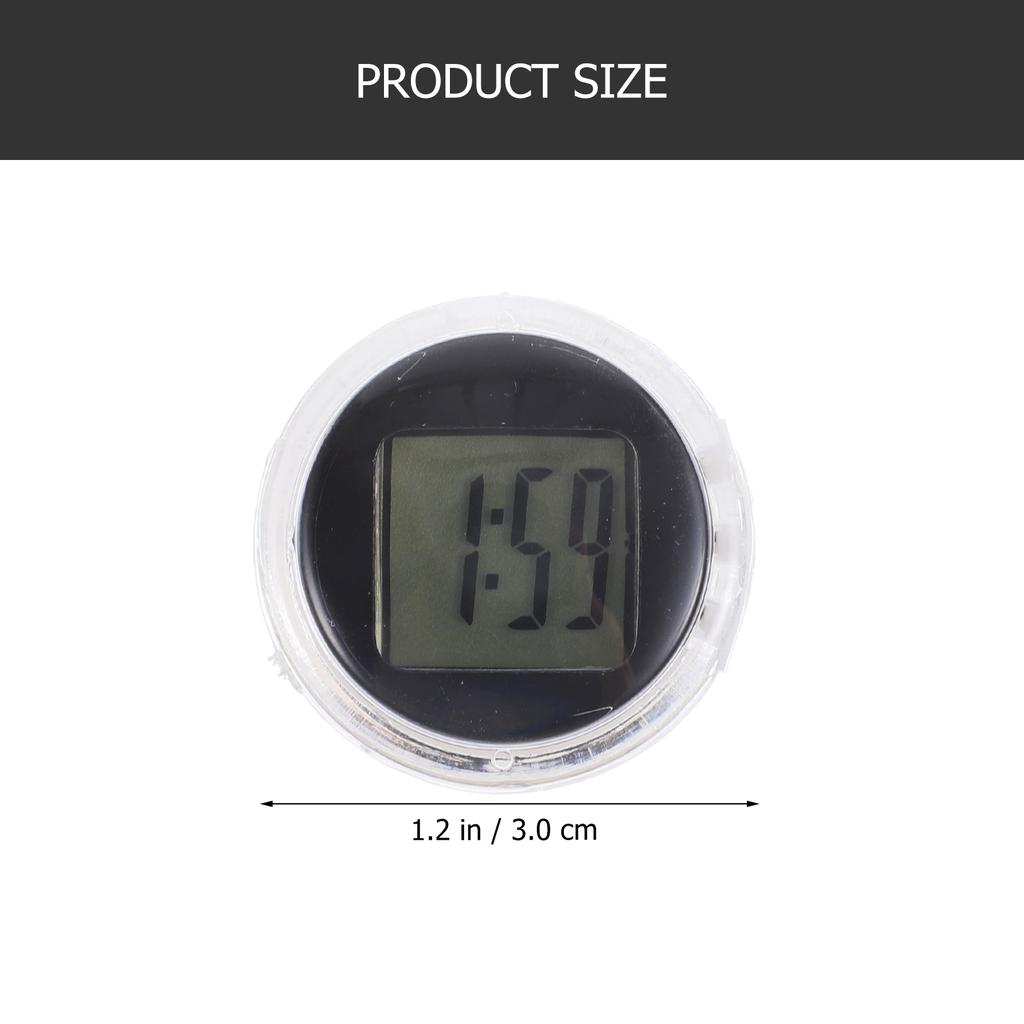 3Pcs Waterproof Electronic Mini Car Clocks ABS Plastic Stick-on Digital Clock Accurate Time Motorcycle Bicycle