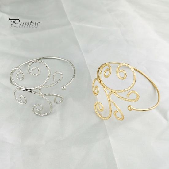 Armbånd Armkjede Lett Lys Farge Blank Uthult geometrisk mønster Armmansjett Armring Kroppsarmbånd Smykkegave