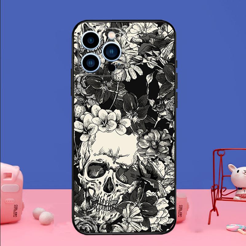 

Horror Skull Gothic Phone Case For iPhone 17 16 15 13 11 12 14 Pro Max mini 15 16 Plus 16e 17 Air Bumper Cover iPhone 14 Plus